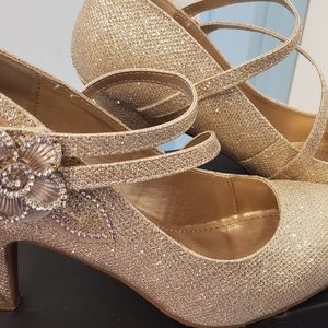 Gold dancing shoes